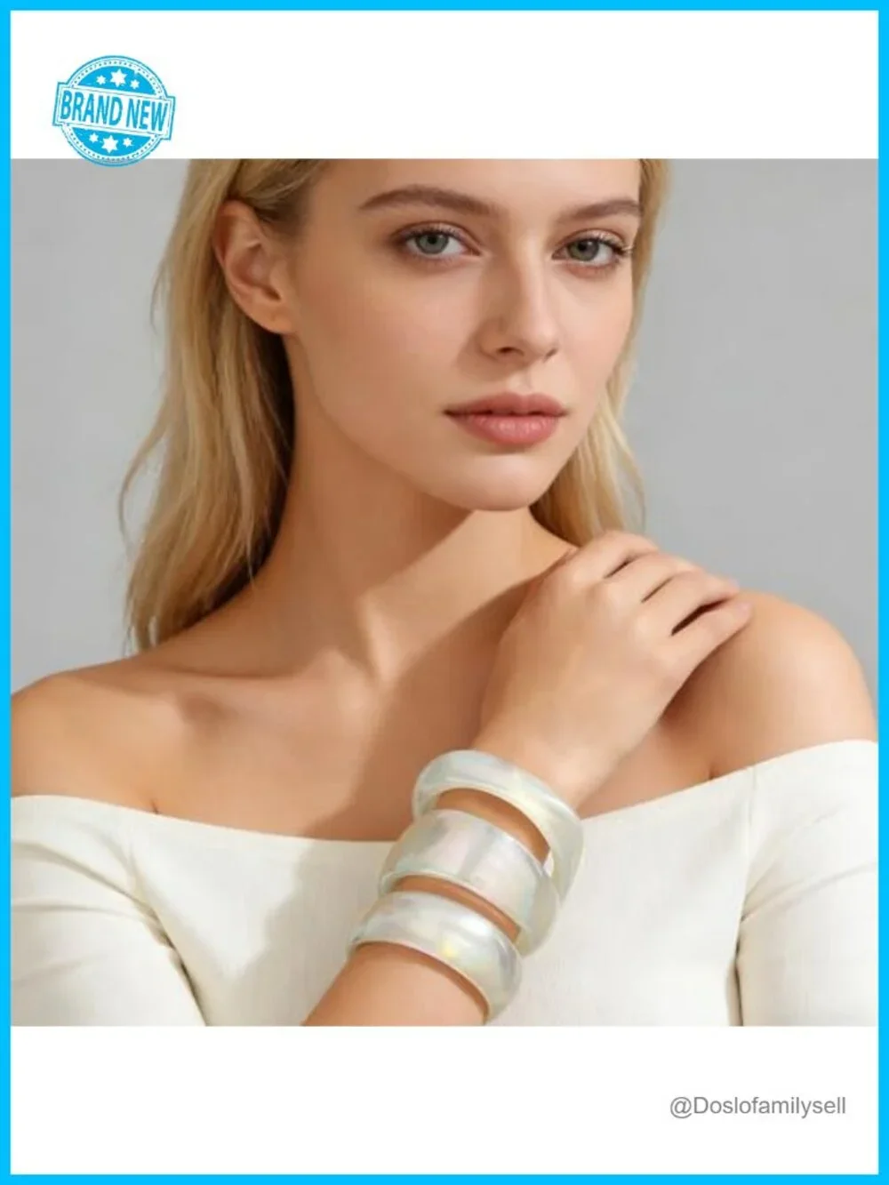 Chunky Acrylic Bangle Bracelets Stackable Set Fashion Jewelry